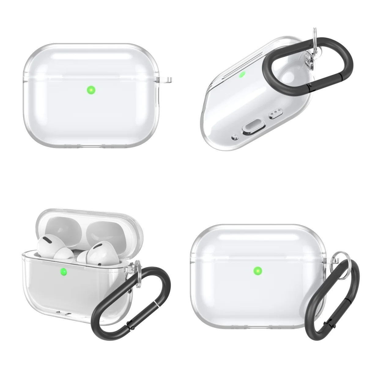 Przezroczyste etui na AirPods Pro 3, ochronne etui o wysokiej przezroczystości, dzielone TPU, ochrona słuchawek Bluetooth, etui na AirPods Pro 3