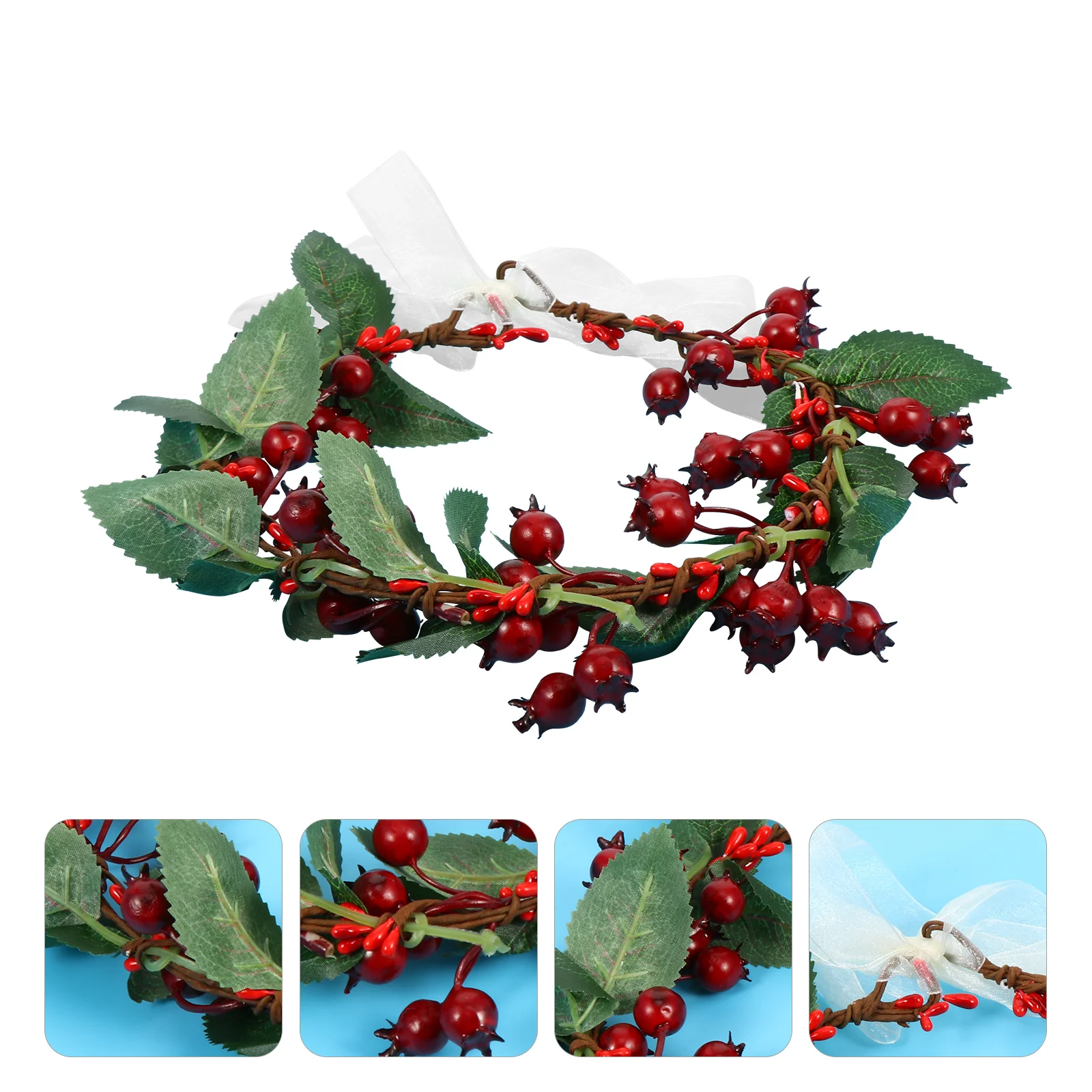 

Christmas Berry Wreath Flower Hair Bands Headwear Beach Headdress Women Headband Accessories Seaside Resort