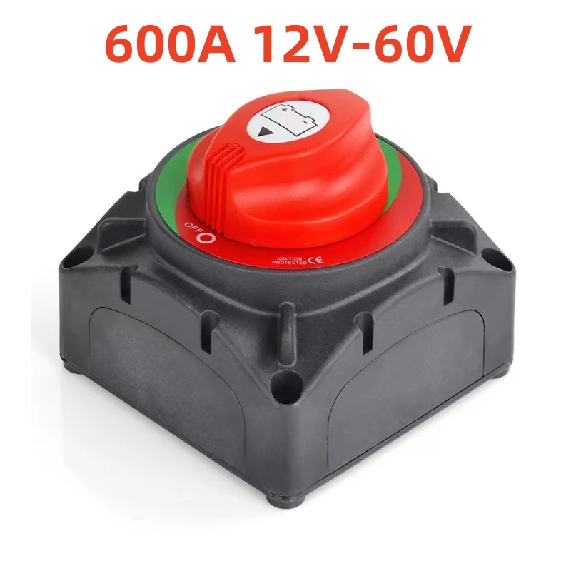 600A Heavy Dudy Auto Battery Disconnect Switch 12V 24V 48V Marine Battery Mass Switch Cut On Off Switch Car Boat