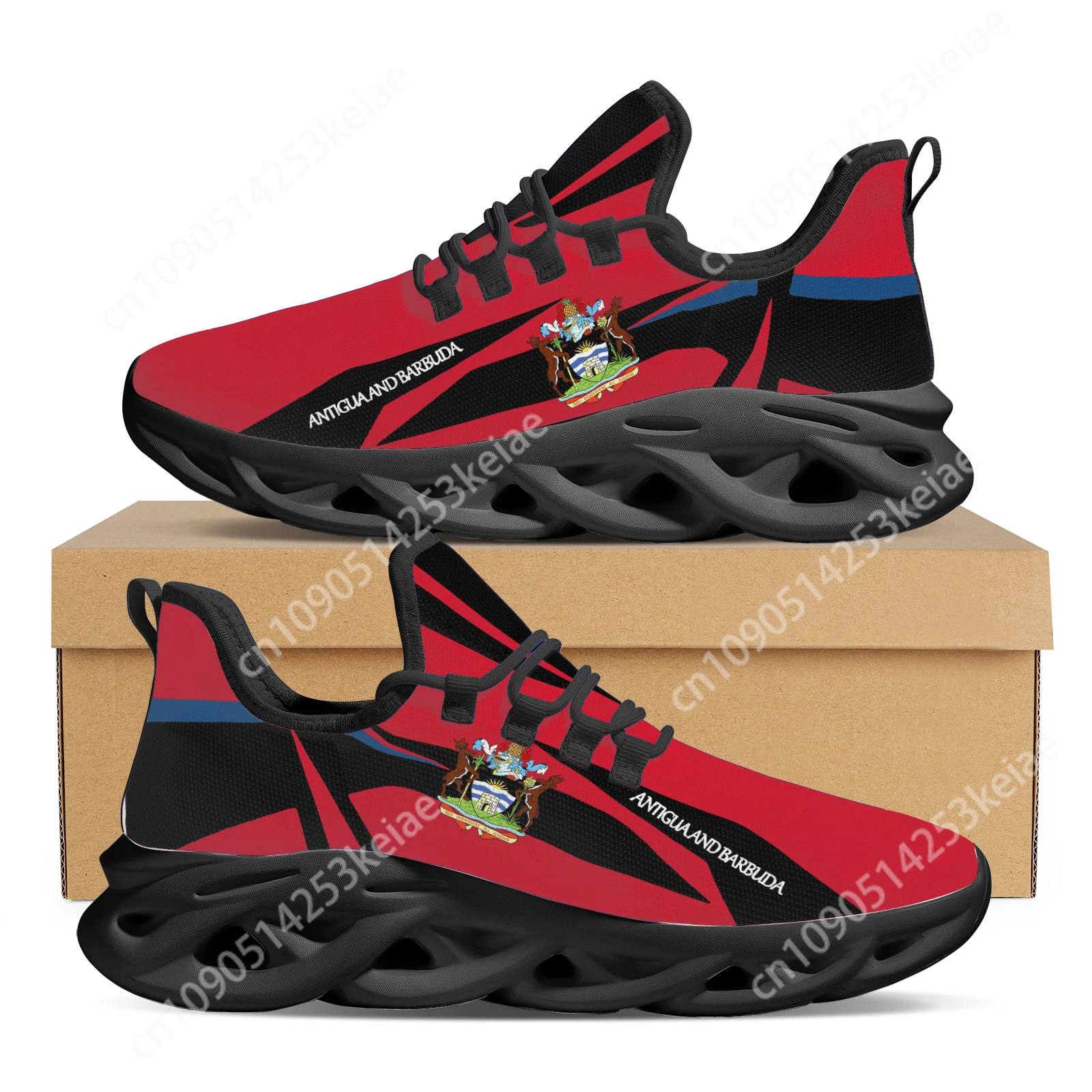 Custom Made Antigua And Barbuda Country Flag Design Lightweight Basketball Shoes Thick-soled Shock-resistant Sneakers Zapatos