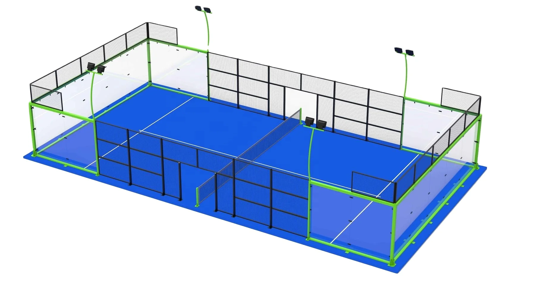 New Design Padel Tennis Court Full Panoramic Sport Double Single Paddle Tennis Court