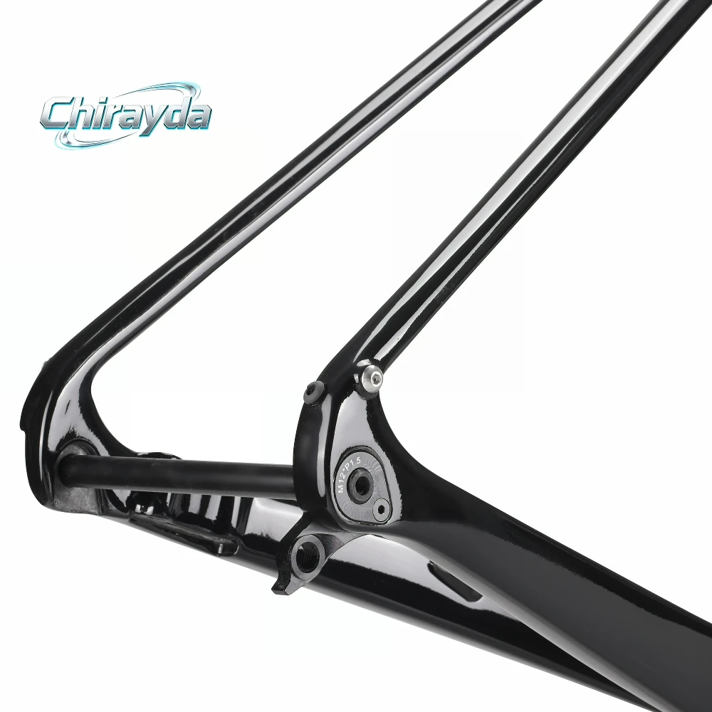 Chirayda 2025 T1100 Toray Telaio in ghiaia in fibra di carbonio - Freno a disco compatibile fino a 700x45C Pneumatici Dimensioni telaio 49-58 cm Peso 1223 g