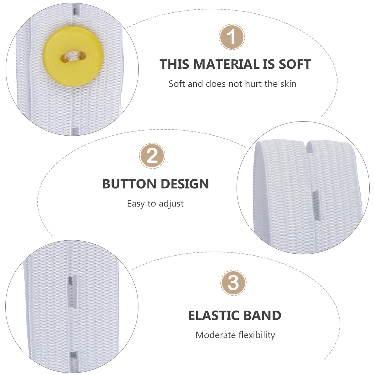 

30pcs Buckle Adjustable Elastic Belly Belt Soft Comfortable Healthy Baby Skin Newborn Cartoon Diaper Belt Toddler Diapers