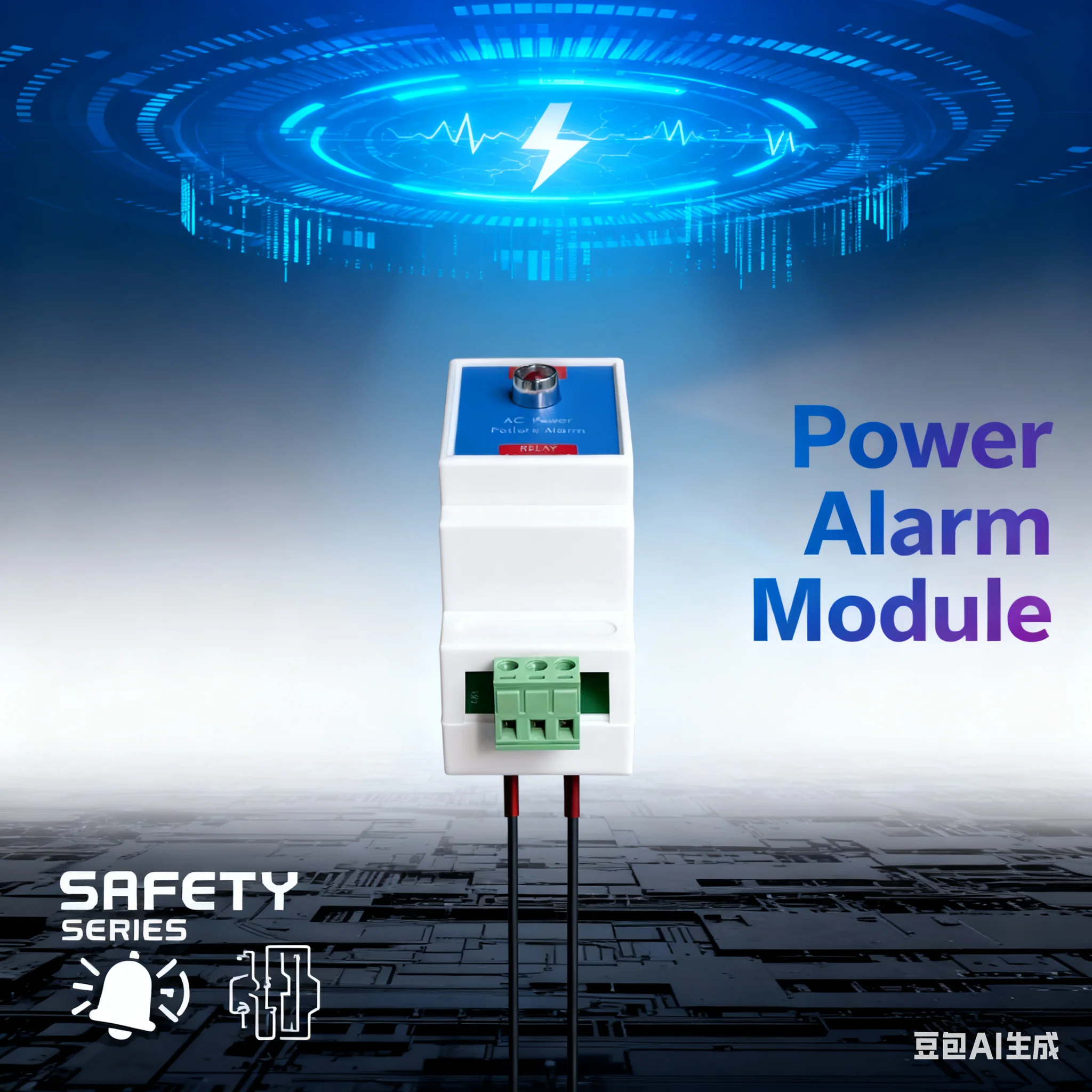 

Промышленное реле силовой сигнализации для распределительной коробки - 220 В/380 В переменного тока, детектор сбоя фазы, звуковое предупреждение