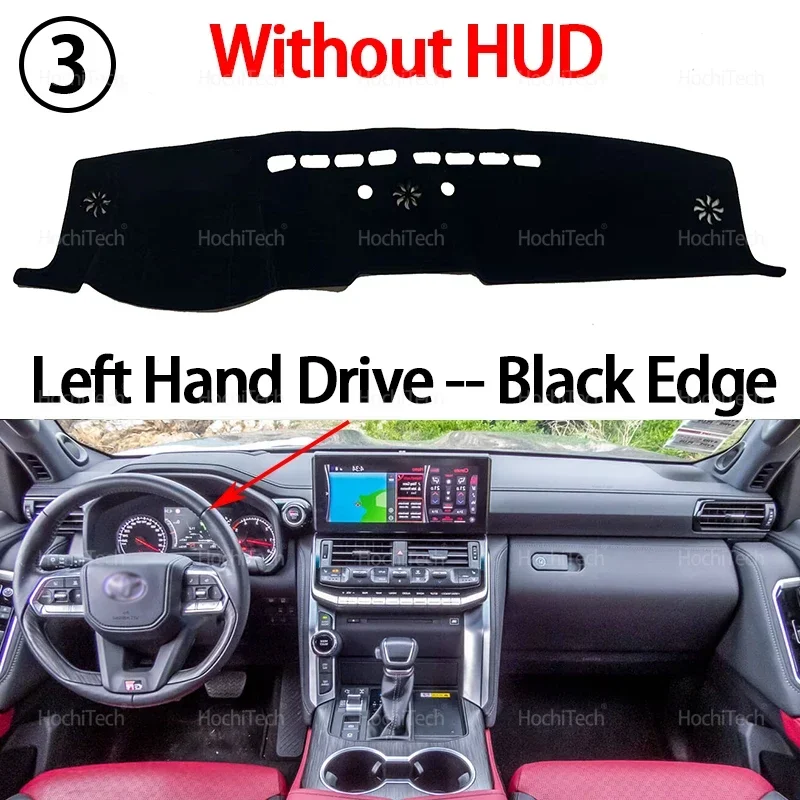 Auto Dashboard Abdeckung Vermeiden Licht Pad Instrument Plattform Abdeckung Matte Teppich Für Toyota Land Cruiser 300 LC300 ZX VX GR-S 2022-2025 – Detail 11