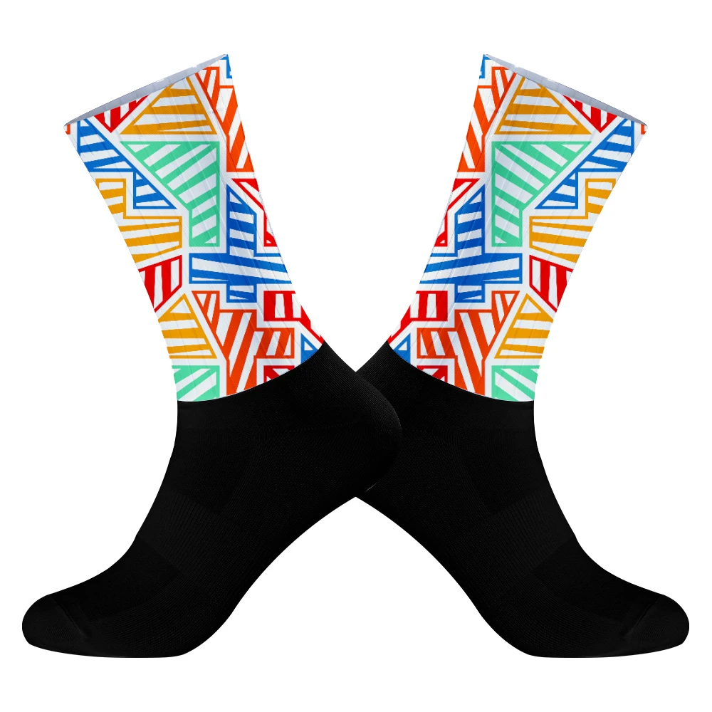 2024 New Summer Slip Anti Silicone Socks Bicycle Sport Running Bike Socks Cycling Socks