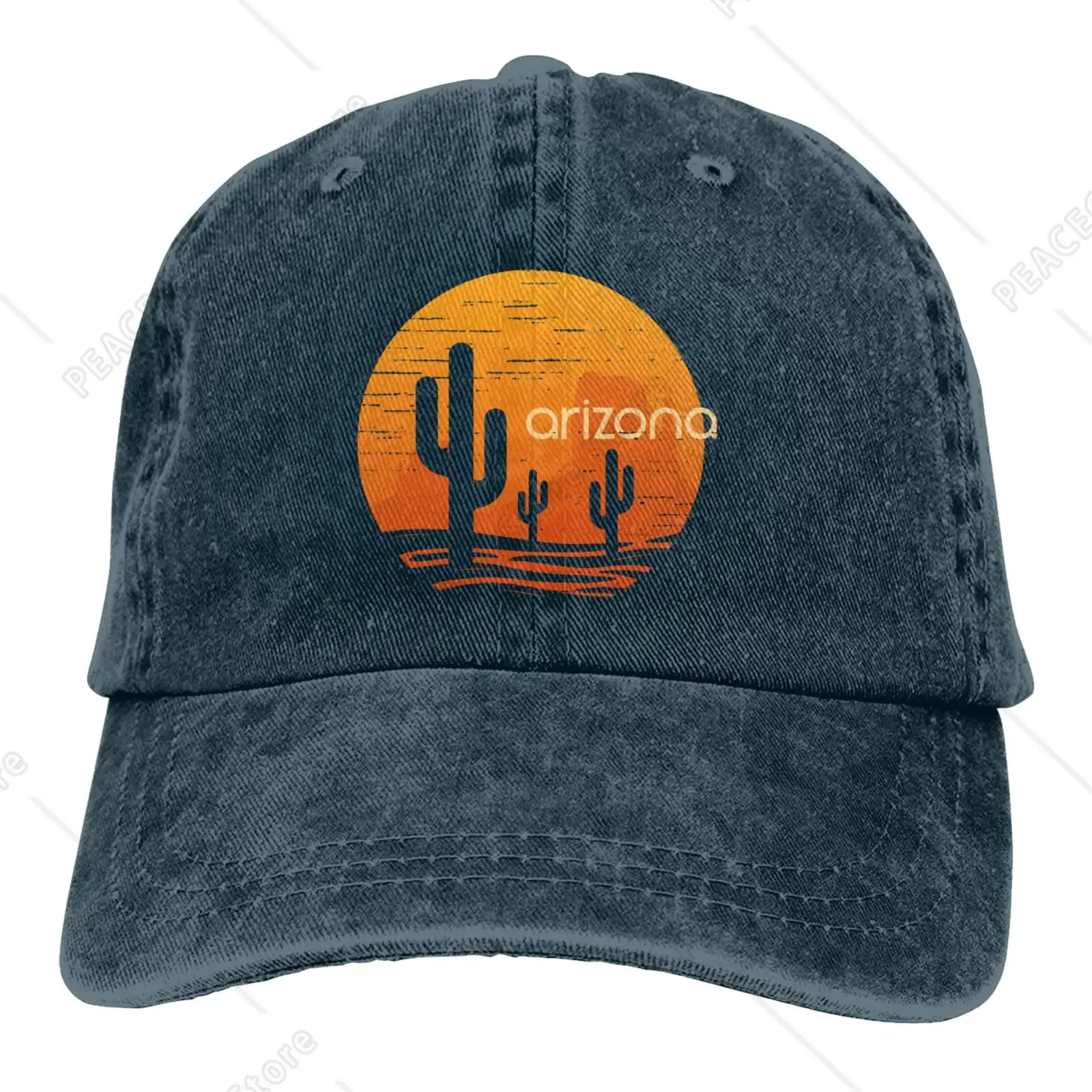 

Landscape of Arizona State Mens Womens Adult Baseball Cap Vintage Adjustable Denim Hat New Cowboy Trucker Hats