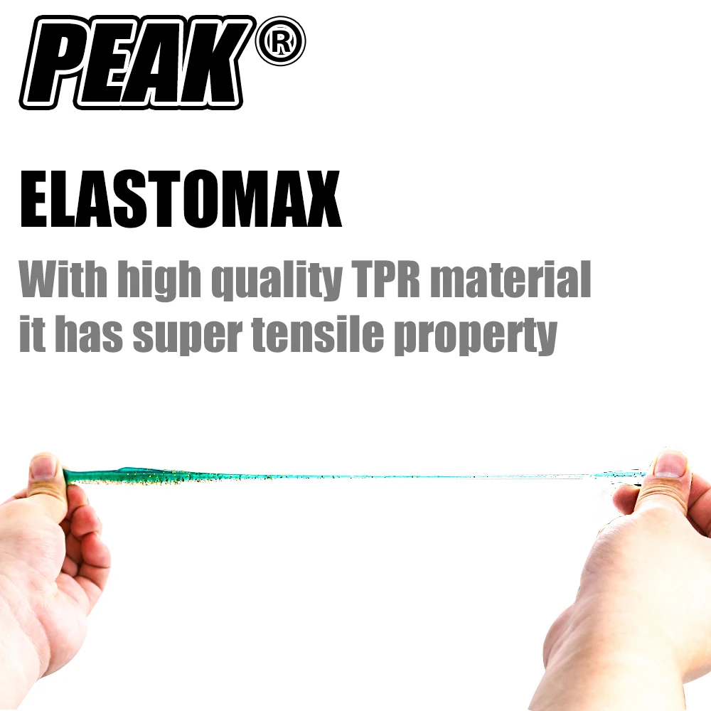 PEAK 80mm Floating Soft Lures Baits Fishing Lure Leurre Shad Double Color Silicone Bait T Tail