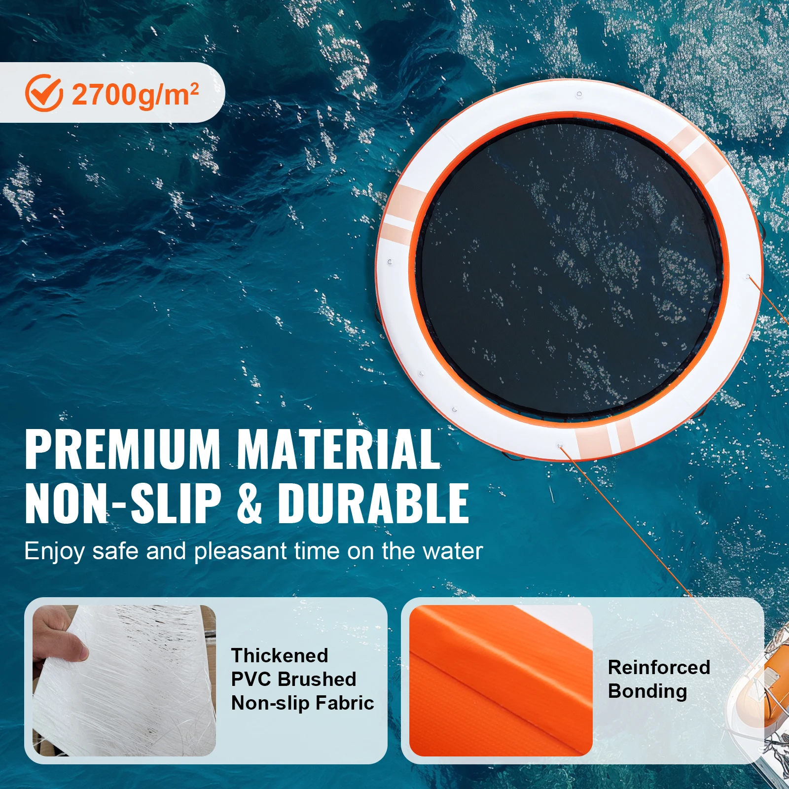 SucceBuy Inflatable Floating Dock 10x8FT Non-Slip Water Detachable Ladder Portable Carrying Bag Floating Platform Island Raft