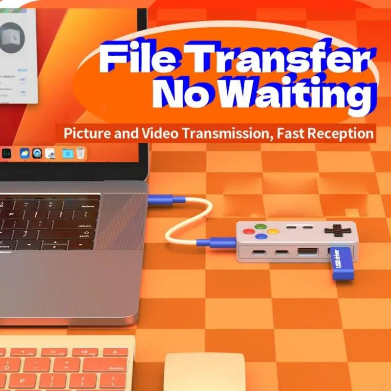 4 in 1 stazione ricarica USB C ricarica Tipo C 2x USB+2x Tipo C ESTENZIONE ADATTER ELETTRICA FEMMINE ELETTRICHE