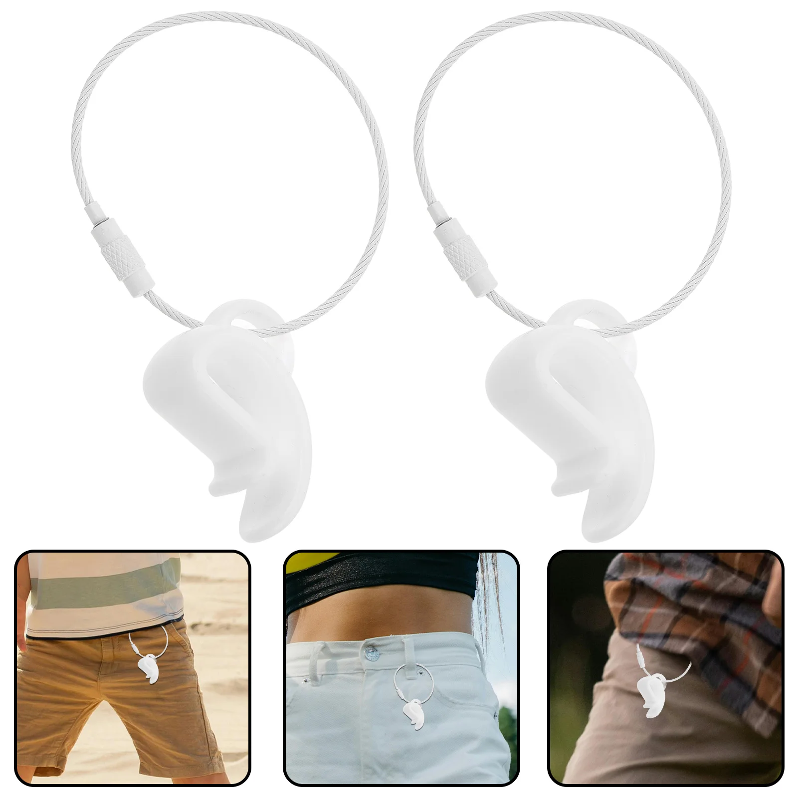 

2Pcs Flying Disc Holder Compact Plastic Clip Portable Lightweight Durable Outdoor Disc Clamp Carrier Carrying Supply