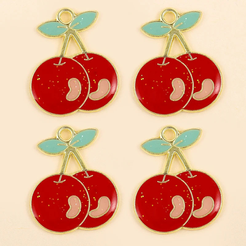 10Pcs Enamel Orange Charms for DIY Jewelry Making