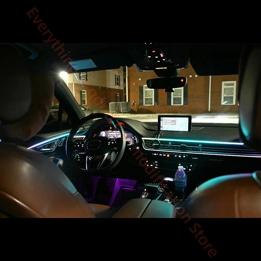 

Автозапчасти для Audi Q7 2016-2019 RHD: светодиодная атмосферная подсветка, улучшение освещения салона, аксессуары для автомобиля, подсветка ног.