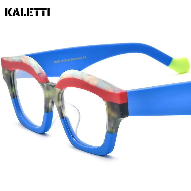 New multi-color round frosted plate glasses frame for men and women can be equipped with myopia anti-blue light glasses frame