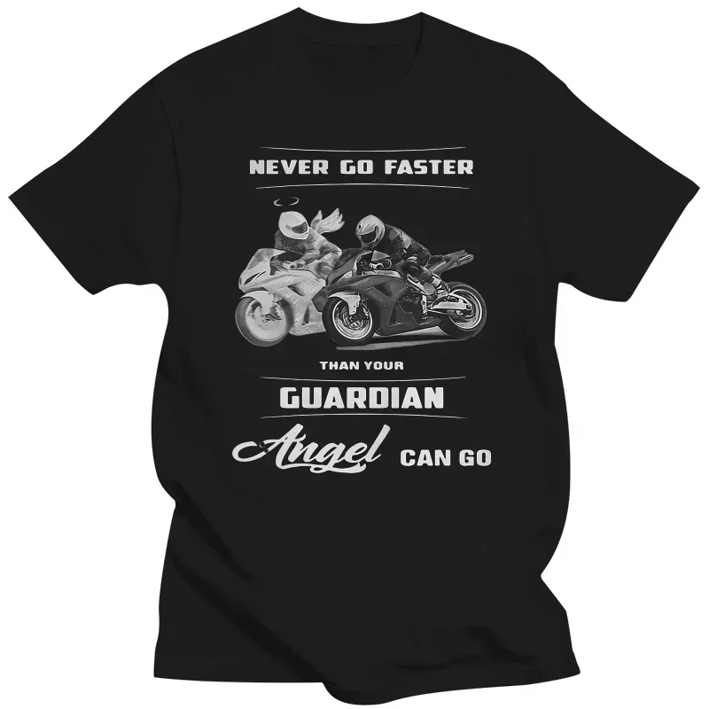 Summer harajuku custom Informal New Arrival Men's Cool Short-Sleeve T-Shirt Never go faster than your Guardian angel can go men