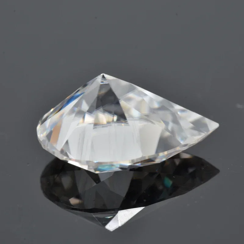 Moissanite Pear Cut D สี VVS1 สําหรับ Diy ขั้นสูงเครื่องประดับแหวนต่างหูทํา Pass Diamond Test พร้อมใบรับรอง GRA