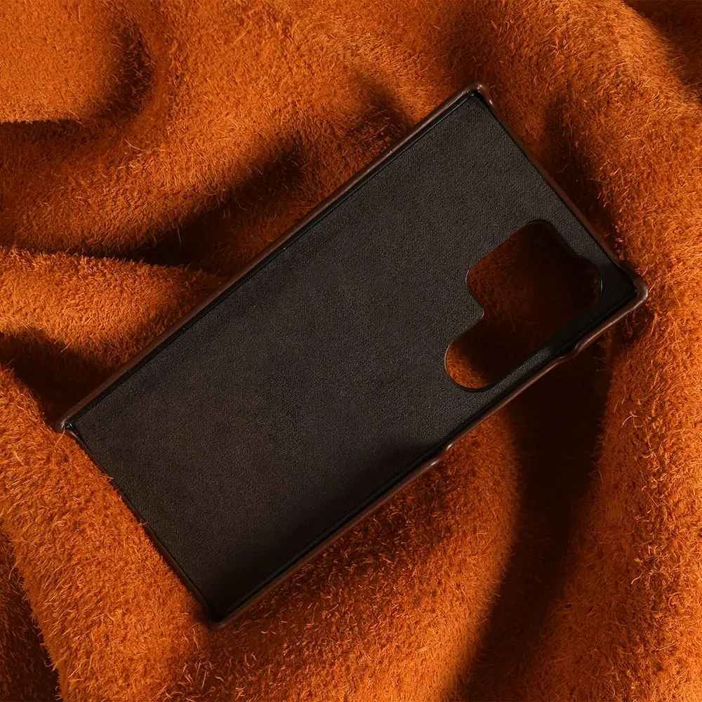 حافظة من الجلد الطبيعي لسامسونج جالاكسي ، نمط شمع زيتي ، غلاف هاتف عتيق جمالي ، غطاء خلفي ، الترا S24Plus ، S24