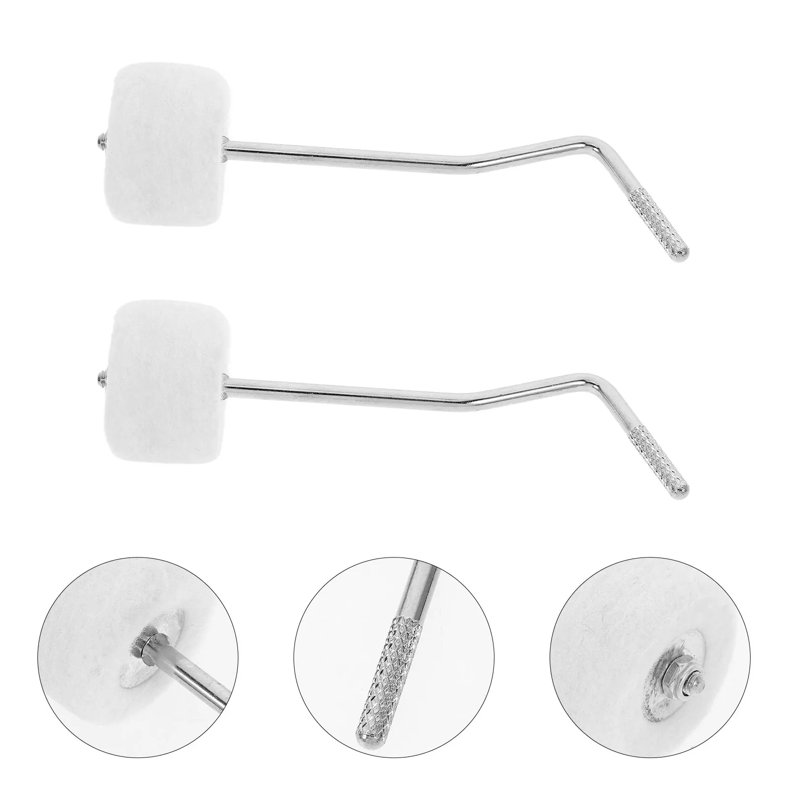

Steel Drum Pedal Hammer Parts Accessories for Bass Drum Beaters Percussion Instrument Metal Handle Felt Reliable Durable Long