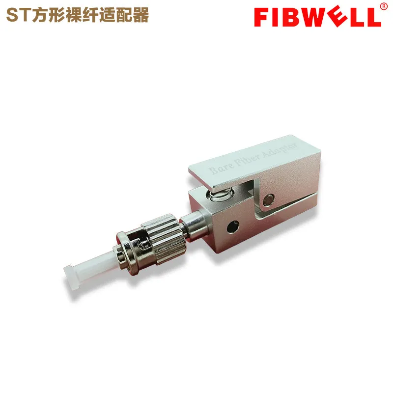 ST Square Bare Fiber Adapter Bare Fiber Test Flange Temporary Connection Coupler 126um
