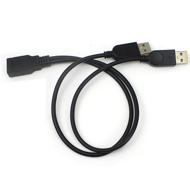 1/2/5pcs USB 2.0 A Male to Dual Female Splitter DC Power Supply Extension Cable Super Speed Data Sync Charging Orbital Wiring C5