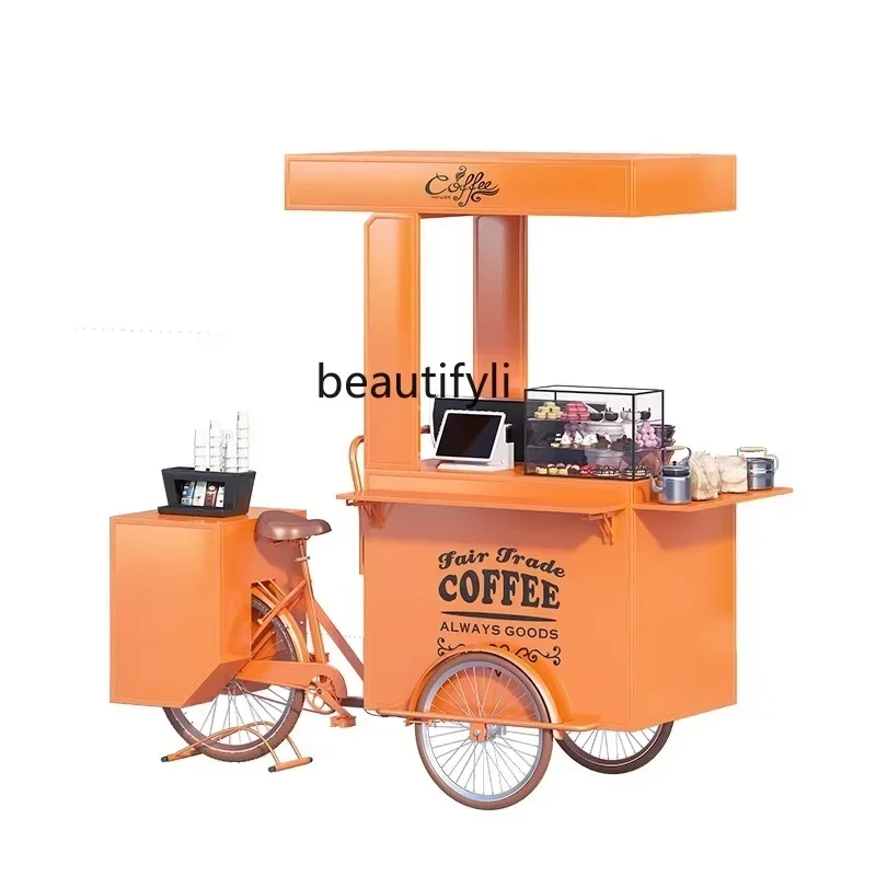 

ADining car stall trolley night market stall car movable snacks coffee stall promotion carHY