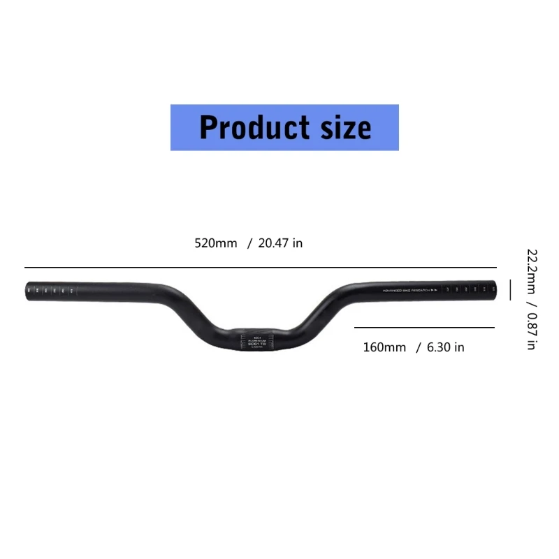 Mountainbycles Lenker gerade Risers -Lenker 520 mm Risers Lenker Flatbar für Downhill Bikes -Lenker