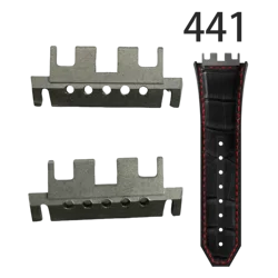 For HUBLOT 441 watch strap accessories parts HUBLOT 441 inlay part for lerther strap  metallic inserts inside