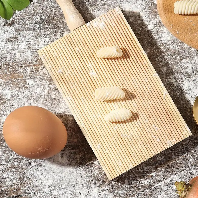 Wooden Garganelli Board Practical Pasta Gnocchi Macaroni Board Making Kitchen Cooking Tools Wooden Butter Paddles