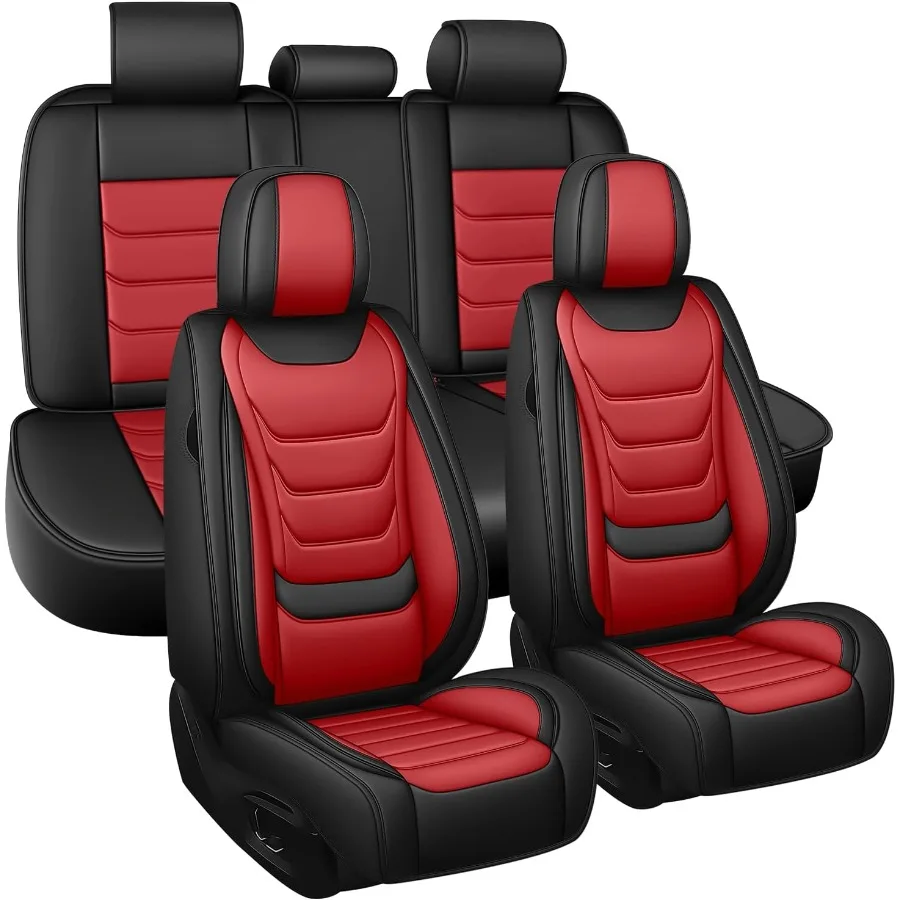 

Waterproof Nappa Leather Car Seat Covers for Chevy Camaro 20002024 Compatible with Airbag Seats Comfortable 5Seat Cover Set in