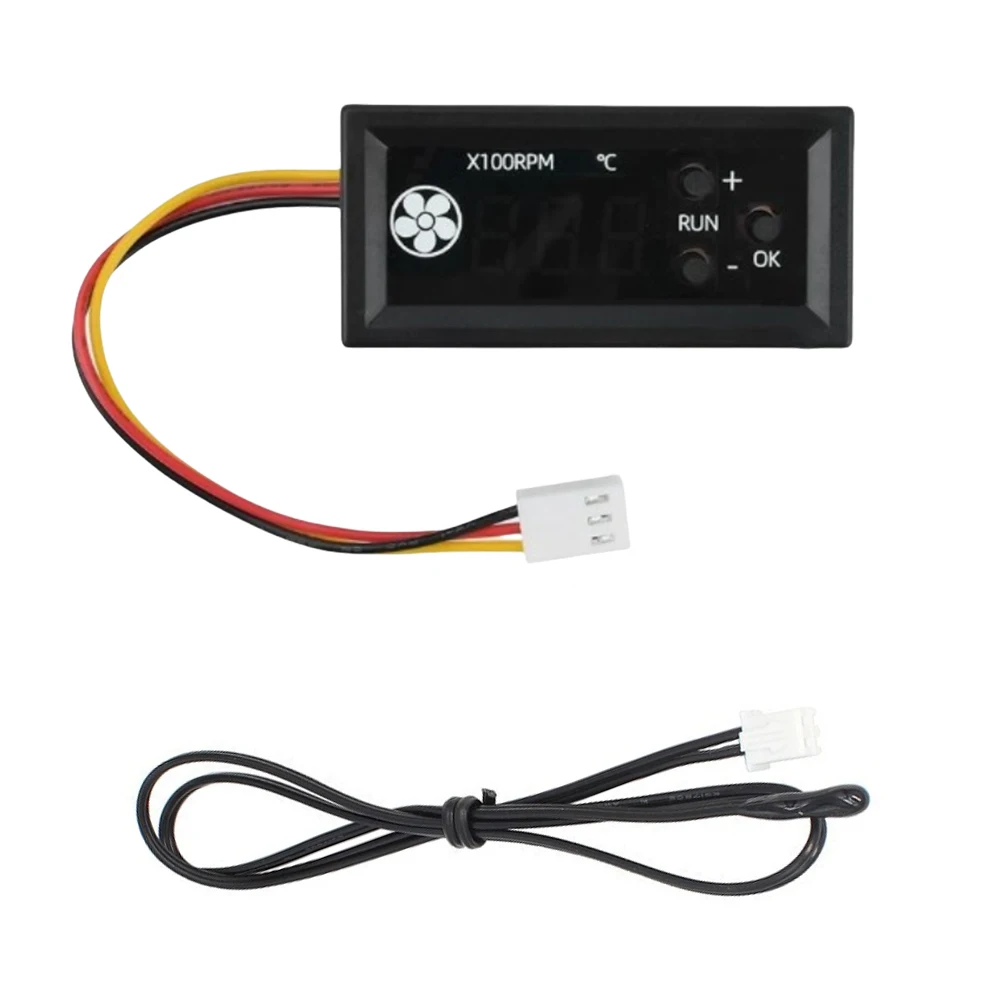 1PCS DC8-16V Fan Temperature Controller For PWM Fan Thermostat 3P Input With Probe For Different Scenarios-Power Tool Parts