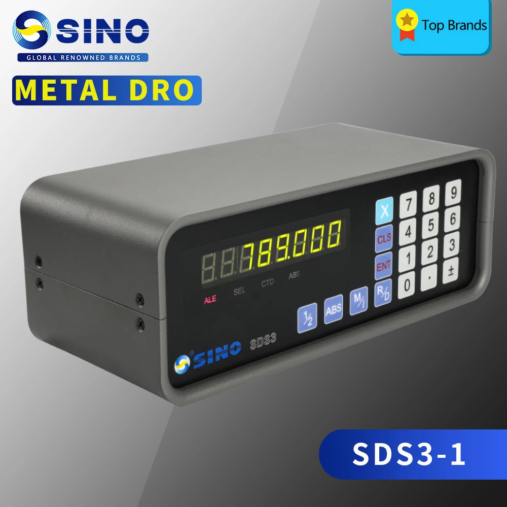 SINO All Metal Digital Readout System SDS3-1 DRO Measuring Machine For Lathe Mill RoHS Single Axis