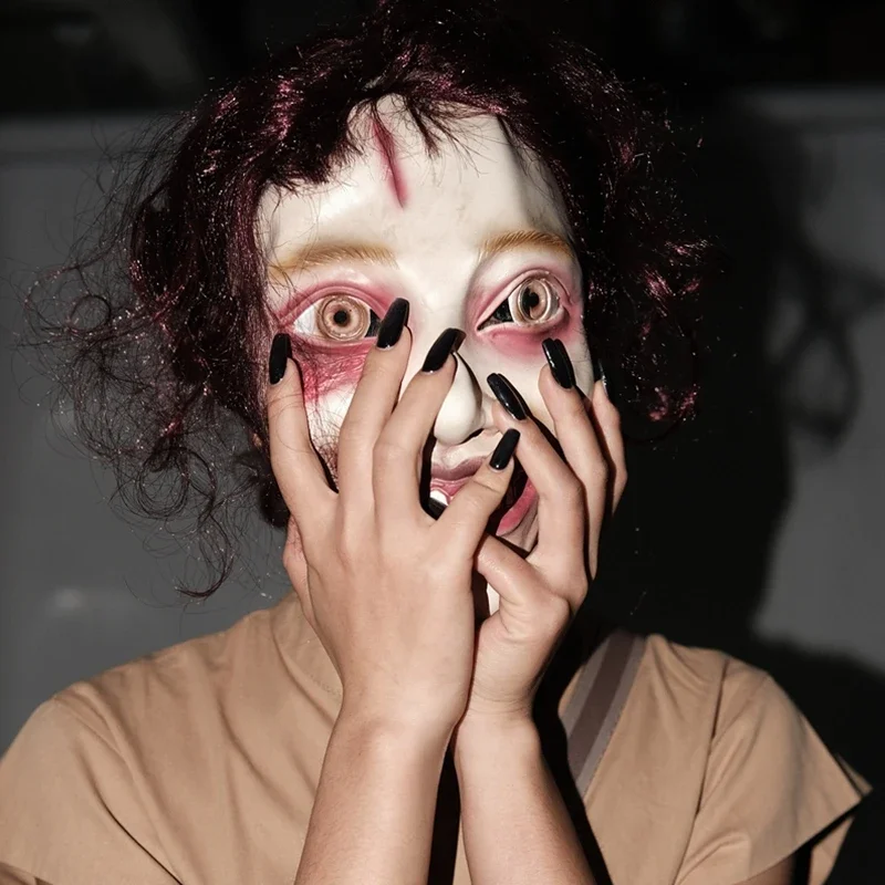 Creepy Halloween Mask Spooky Evil Dead Rise Latex Mask Horror Cosplay Costume Props Carnaval Party Decor Scary Masquerade Mask