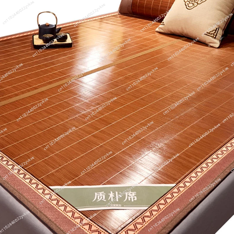 

Mat Bamboo mat household double bed single bed student dormitory summer straw mat double-sided dual-use foldable