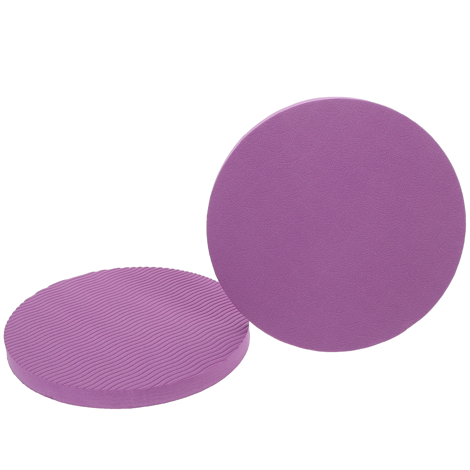 

2 Pairs Yoga Kneeling Pad Thickened Non Slip Exercise Mat Comfortable Breathing Tpe Material Soft Cushion Violet Color