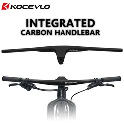 KOCEVLO MTB CARBON Handlebar Negative 17° 50-90MM For Efficient Integrated Handlebar For MTB (XC, Marathon) 740MM