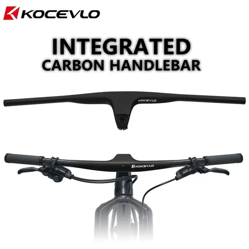 Manillar KOCEVLO MTB CARBON Negativo 17 ° 50-90MM para manillar integrado eficiente para MTB (XC, maratón) 740MM