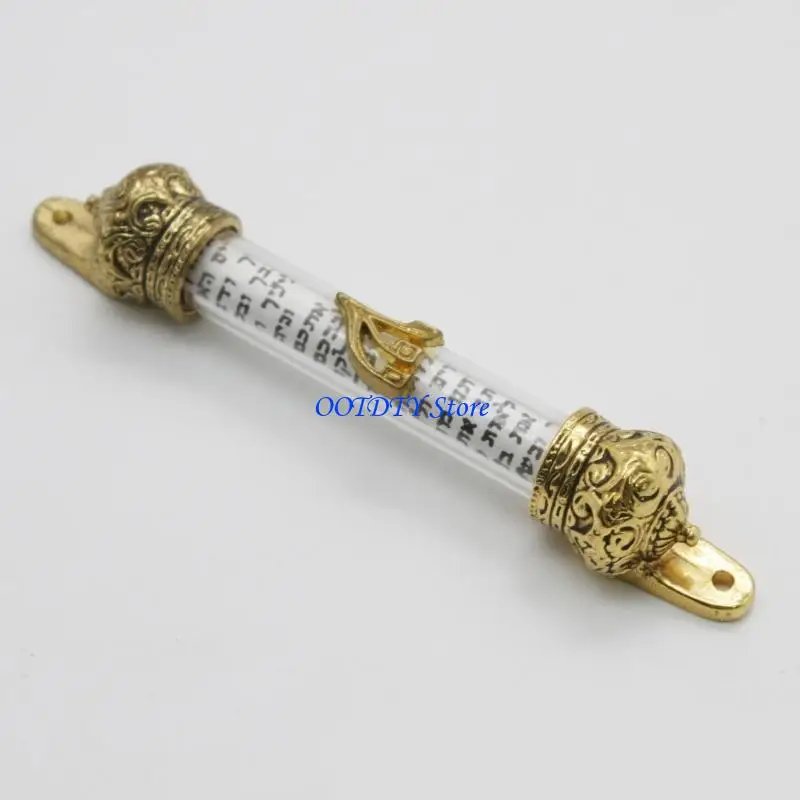 367A Bible Crowns Scroll Door Mezuza Home Gift Mezuzah Front Decor Jewish Gifts Women Wedding Metal Case Side Religious