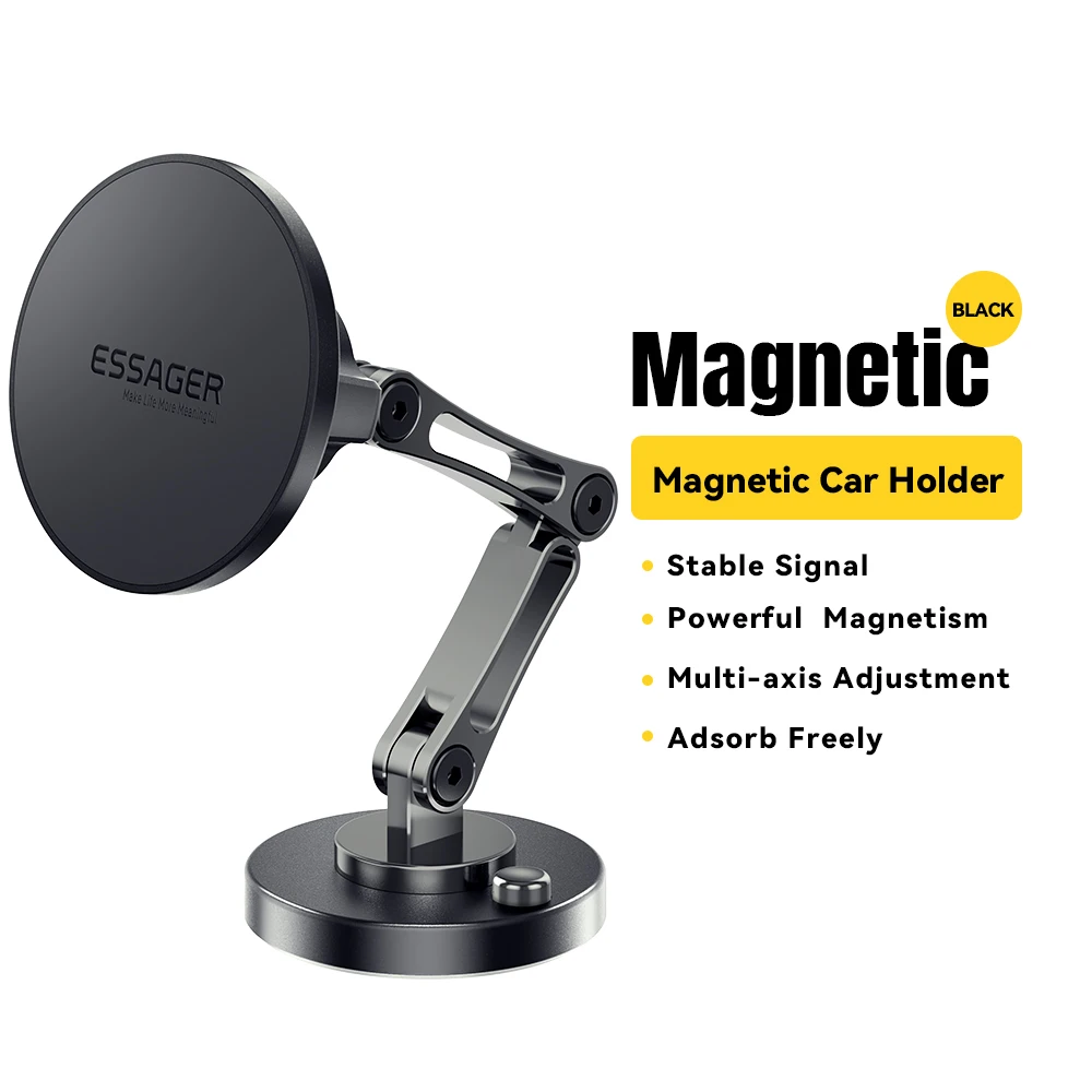 Essager Magnetische Draadloze Oplader Auto Telefoon Houder 15W Snel Opladen Gemakkelijk Plakken Mount Stand Voor Magsafe iPhone 15 14 13 Pro Max