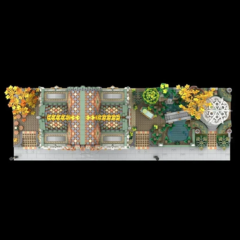 2025 moc bloco de construção modular mercado hall anel mágico filme modelo tecnologia tijolo diy montagem construir brinquedo feriado presente aniversário