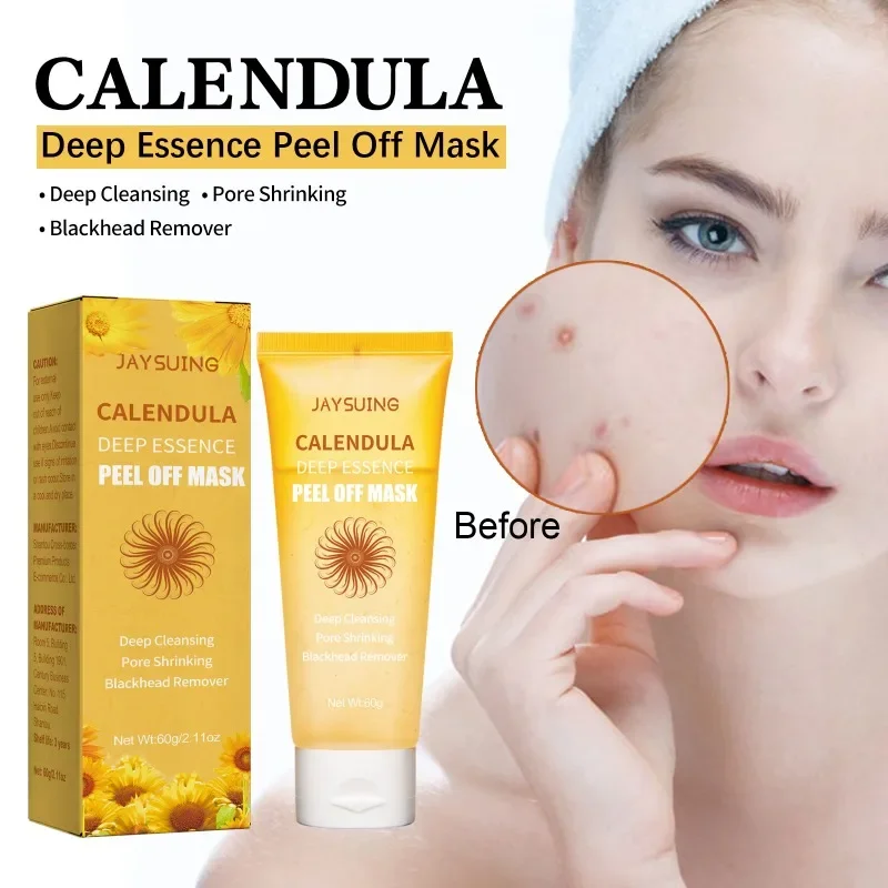 มาส์กหน้า Calendula ลอกออกทำความสะอาดรูขุมขนกระชับรูขุมขนกำจัดสิวหัวดำทำให้ผิวขาวขึ้นมาส์กหน้าควบคุมความมัน