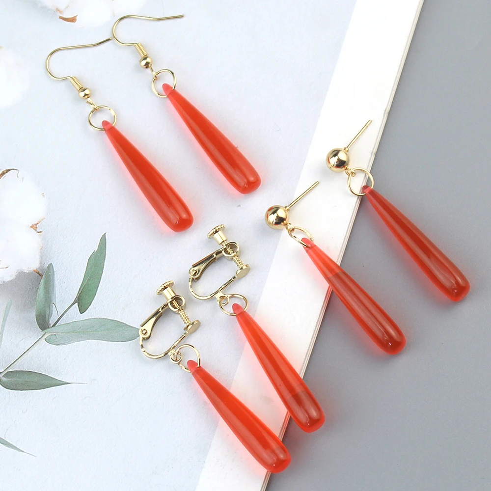 Anime Frieren: Beyond Journey's End Red Earrings Frieren At The Funeral Frieren Stud Earrings Pendant Frieren Elf Cosplay Gift