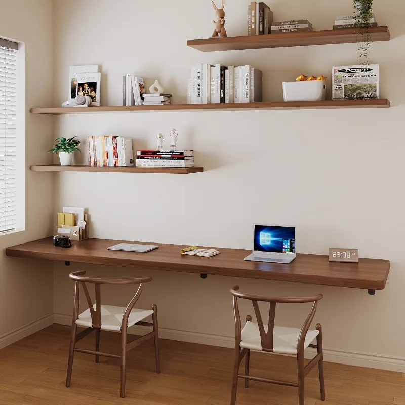 Modern Creative Floating Solid Wood Desk Nordic Simple Wall-mounted Study Computer Desk  Bedroom Furniture Плавучий Стол FYFD