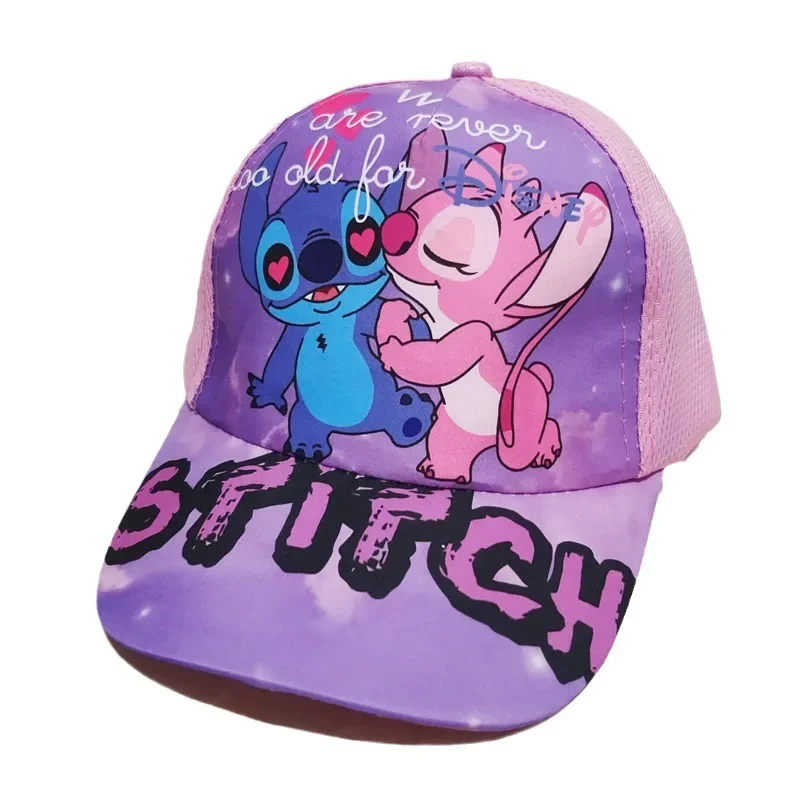 Disney Cartoon Lilo & Stitch Baseball Cap Children\'s Anime Stitch Cute Summer Sun Protection Sun Hat for Girls Boys 2-8year Old