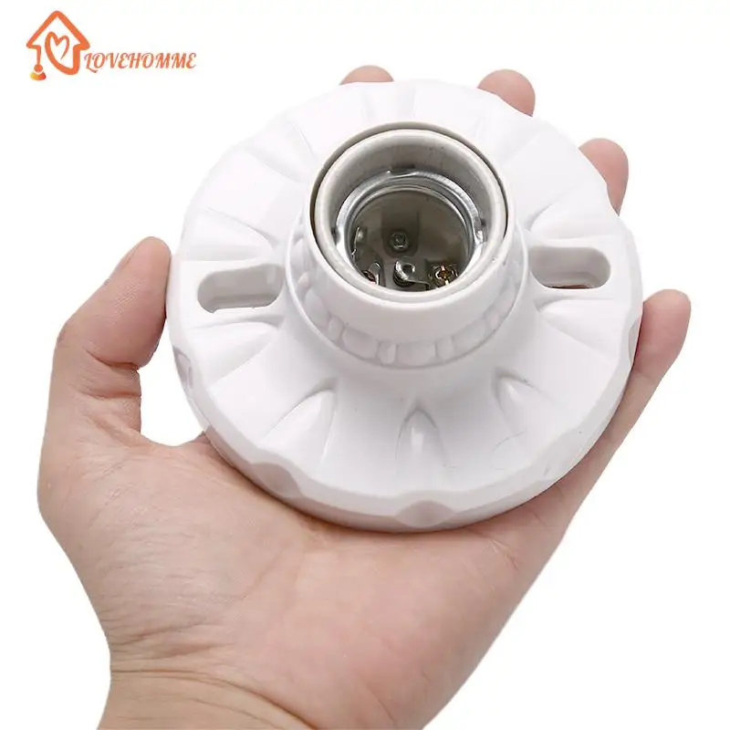 1PC E27 Lamp Holder E27 Bulb Holder Lamp Socket Ceramic Lamp Bulb Socket Lamp Base 2 Styles Wholesale High Quality