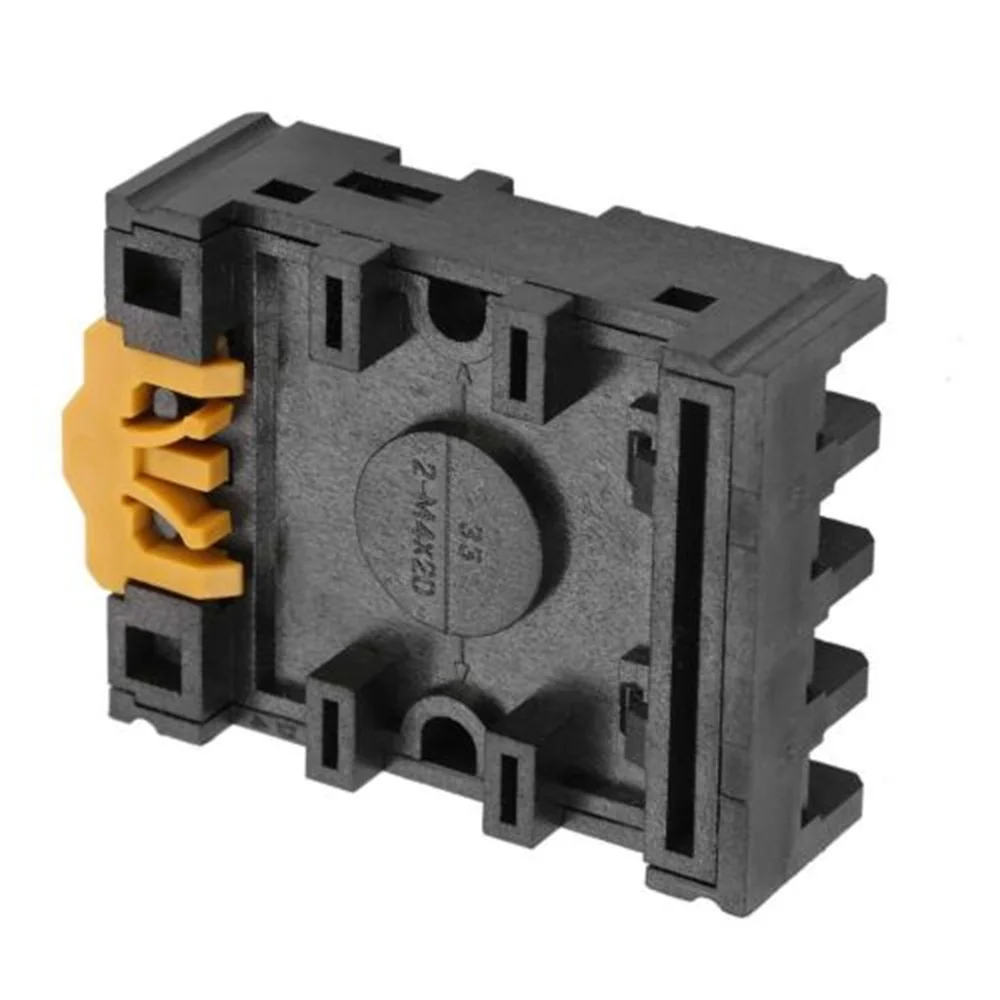 8-Pin Black Relay Base Electromagnetic Socket Pf-083a Pin 10a 250vac Hot Pin Wear-Resistant  Guide Rail Installation