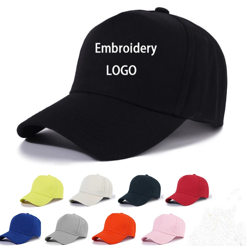 Custom Embroidery Company Logo Baseball Cap Washed Cotton Hat Trucker Adjustable Work Party Cap Sun Chef Outdoor Mesh Hat