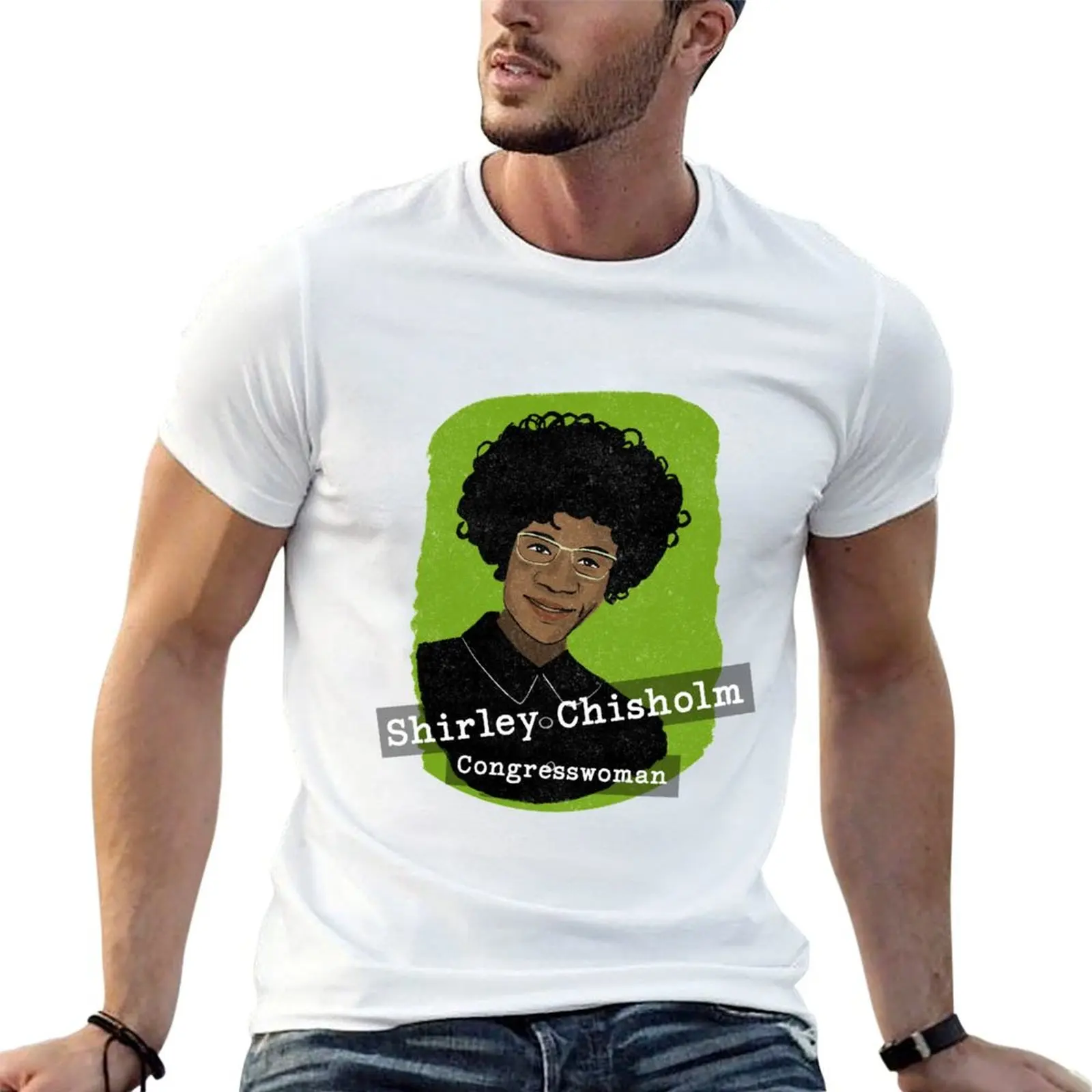 Herstory Portraits: Camiseta Shirley Chisholm, camiseta esencial, camisetas con estampados, camiseta para hombre, camiseta de algodón