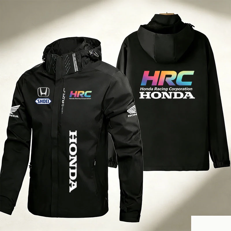 

Honda Logo Men's Motorcycle Jacket - Winter/Autumn Model - Outdoor Sports Coat - Water-Resistant Hooded Zipper - Racing Outfit