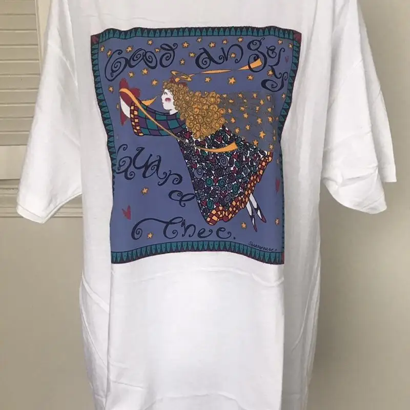 

Винтажная футболка The Wendelline Shakespeare, белая, с полным принтом, XL