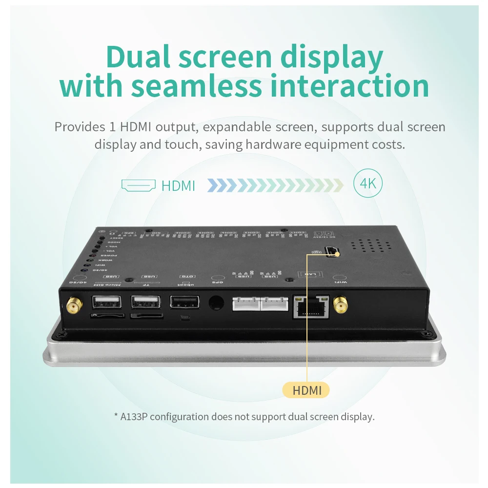 Nieuwe 7 "IP65 Linux Tablet PC Andriod Ubuntu Alles In Een Ingebouwde Industriële Computer IXHUB HMI LCD IPS PC voor Opladen Stapel 7 inch